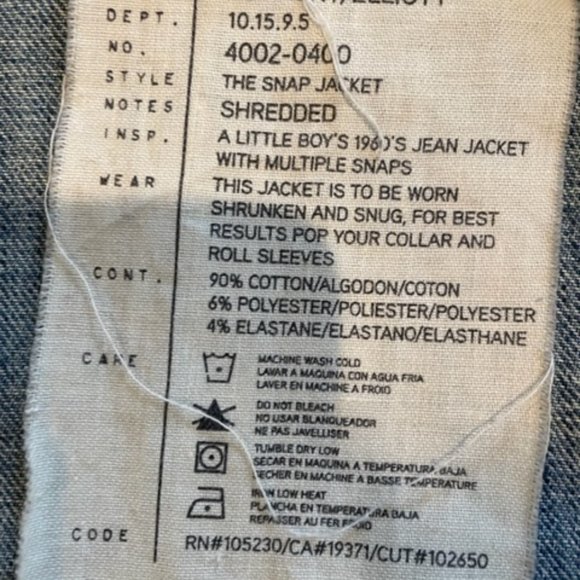 Current/Elliott The Snap Destressed Jean/Denim Jacket - Women's Size Medium - Picture 6 of 6